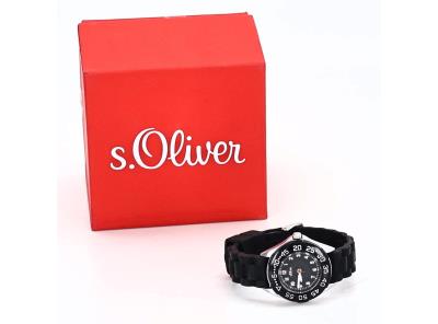 Černé hodinky pro chlapce S. Oliver 
