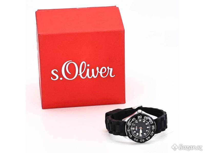 Černé hodinky pro chlapce S. Oliver 