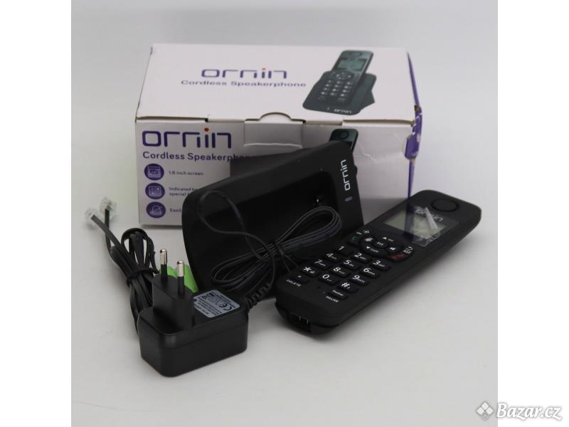 Bezdrátový černý telefon Ornin D1005