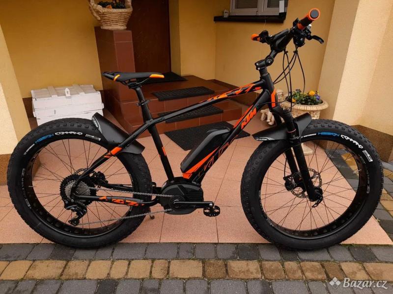 5000 FATBIKE E-Bike: Elektrokolo KTM Fat bike, 50 km /h speedbox, bateria KTM 120 cyklů, DEORE XT 