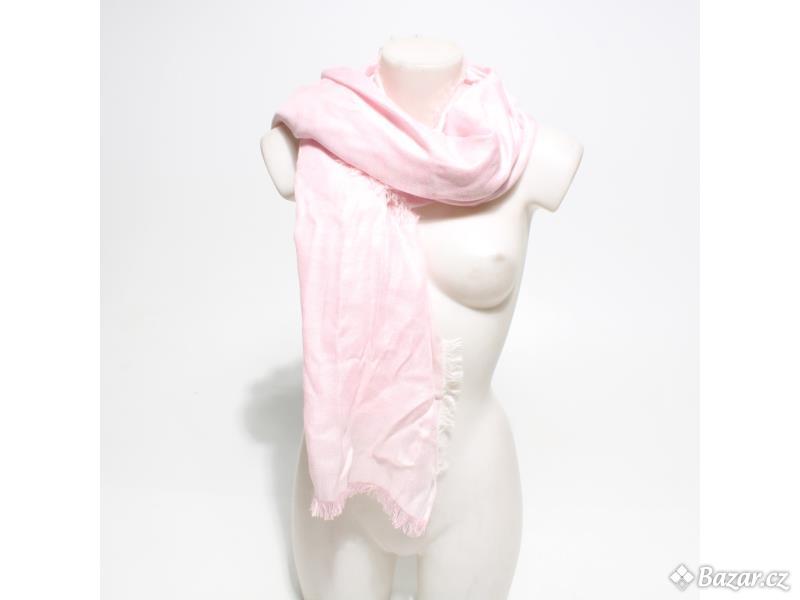 Šátek Maje růžový 130x130 cm