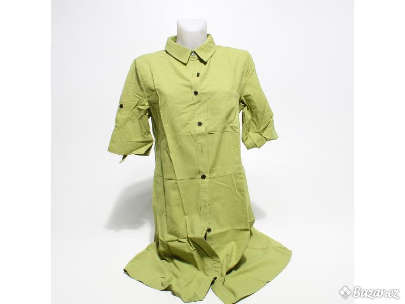 Dámské šaty zelené vel. M bavlněné
