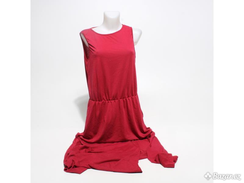 Dlouhé červené dámské šaty