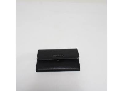 Černá peněženka na karty z kůže