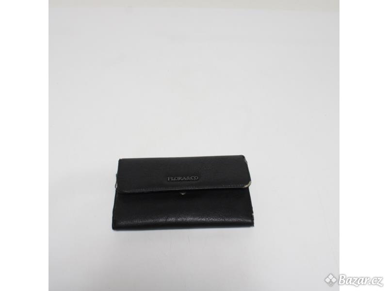 Černá peněženka na karty z kůže