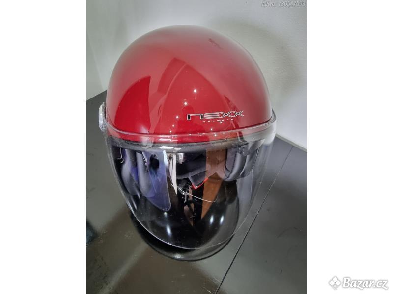 Otevřená helma na motorku Nexx X70 Plain Burgundy S |PC:4790
