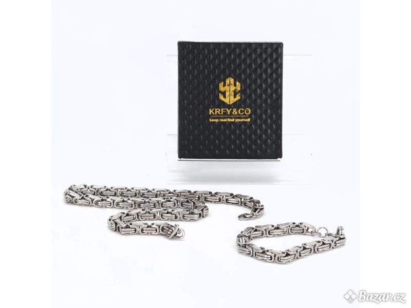 Dámský náhrdelník KRFY stříbrný 51 cm