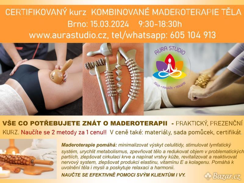 Terapie proti celulitidě - kurz kombinované tělové Maderoterapie Brno - 15.03.2024 