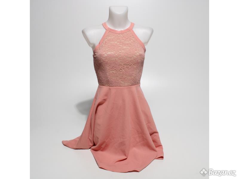Dámské růžové šaty BeryLove vel. XS