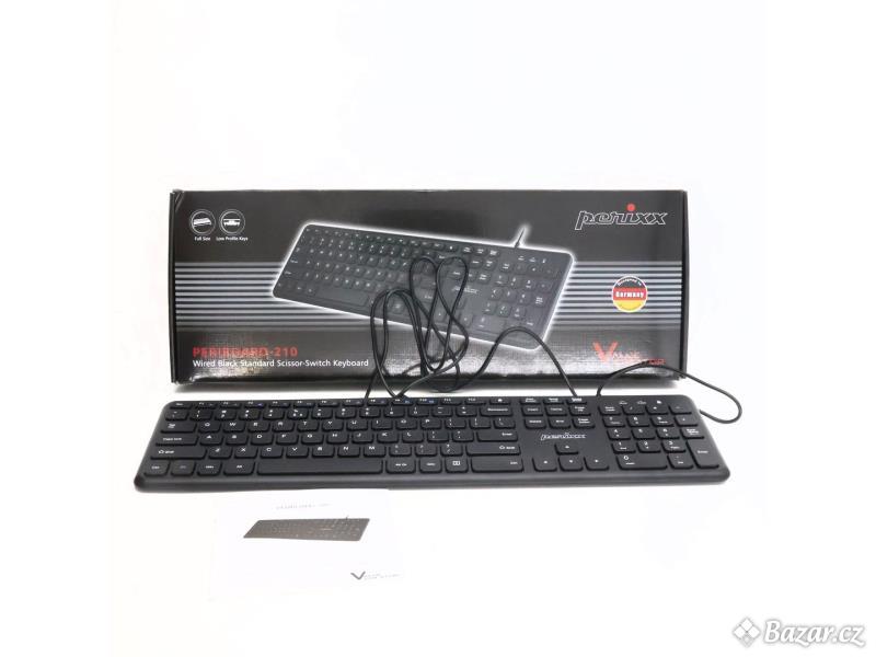 Kabelová klávesnice Perixx 210C Wired černá