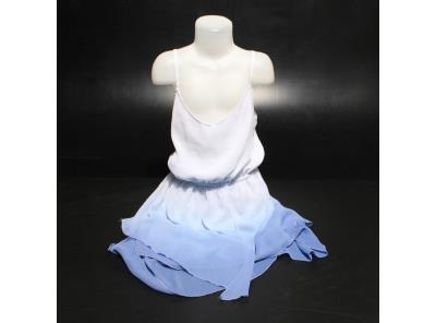 Dívčí šaty Amisu bílo - modré