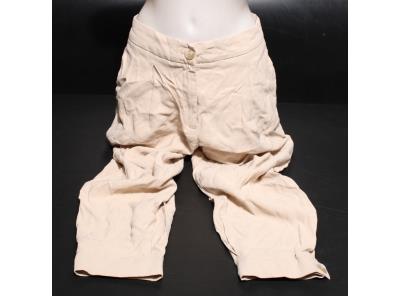 Béžové kalhoty ZARA s dlouhými nohavicemi