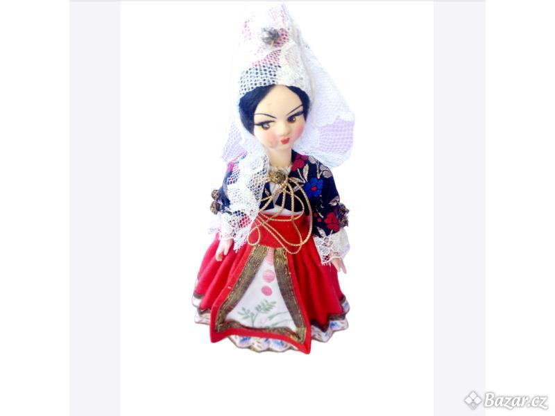 Tradiční M.C. Bonomi Italská Babika 70 Léta Sardinia Baby Doll Folková Lidová Figurína 