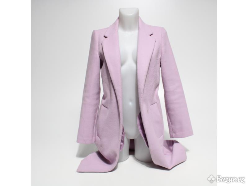 Dámský růžový zimní kabát 