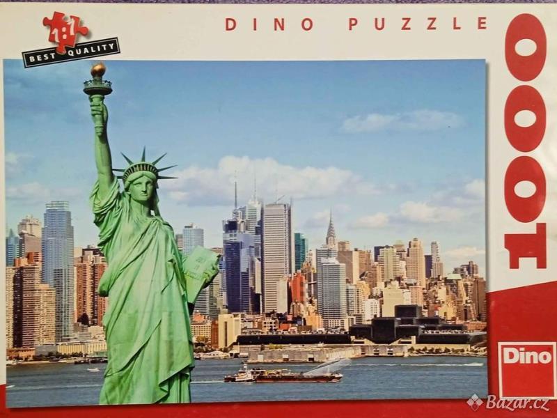 Puzzle Socha Svobody - 1000 kusů, 1x složené