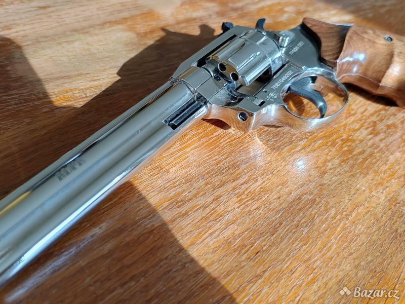 Flobert revolver ALFA 661 cal. 6mm - chrom/dřevo