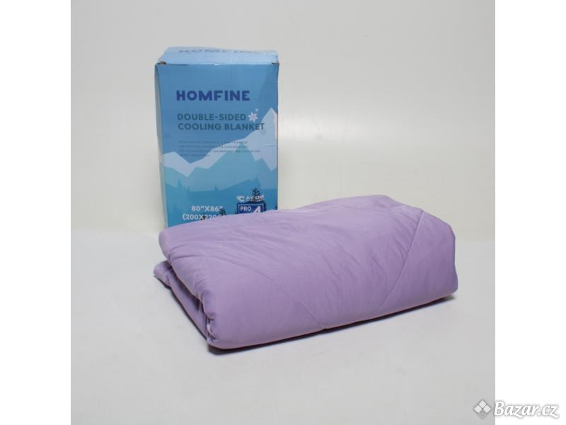 Chladící deka HOMFINE 200 x 220 cm, fialová
