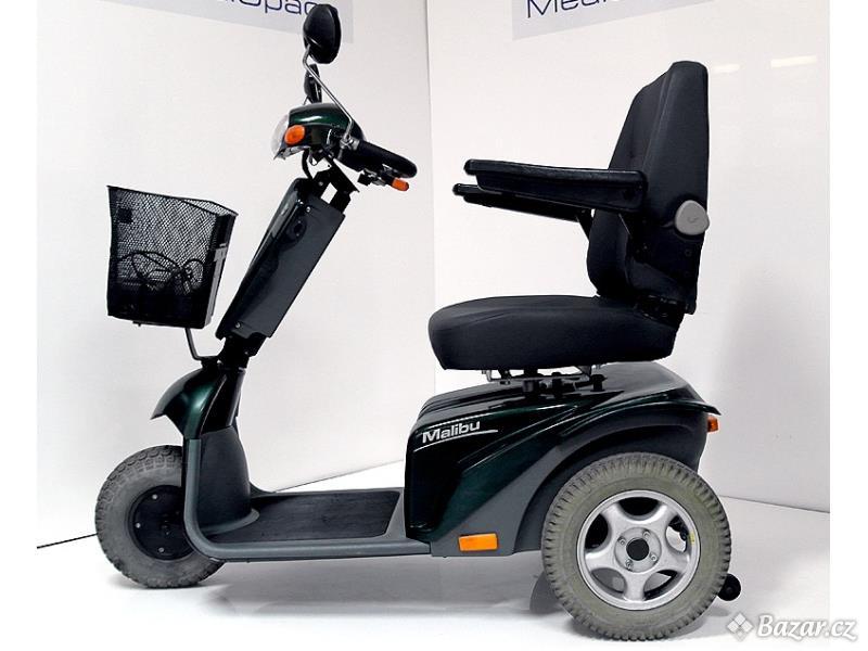 Repasovaný invalidní tříkolový skútr, vozík pro seniory Malibu