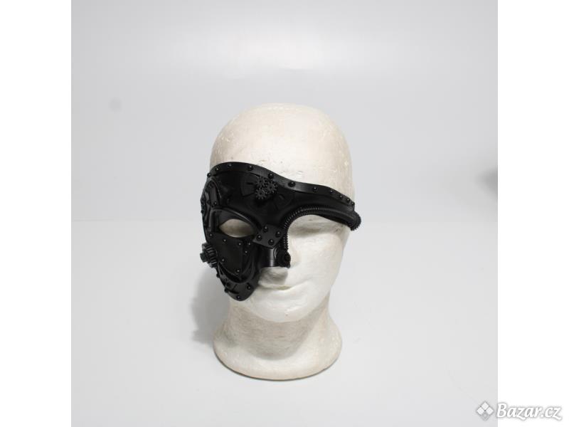 Maska Ubauta černá karnevalová