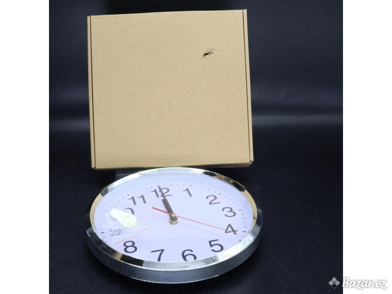 Nástěnné hodiny Plumeet 25 cm bílé