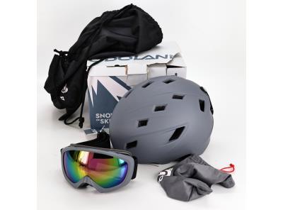 Lyžařská helma s brýlemi Odoland Skihelm XS