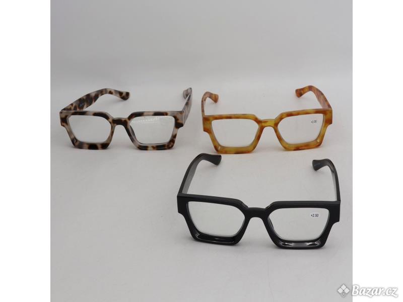 Sada čtvercových dioptrických brýlí JM