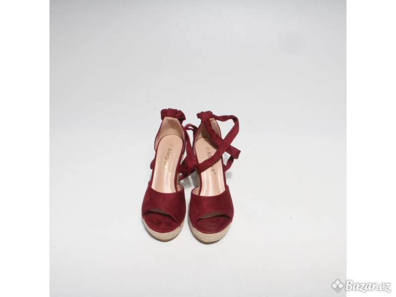 Dámské sandále Allegra K na klínu, červené