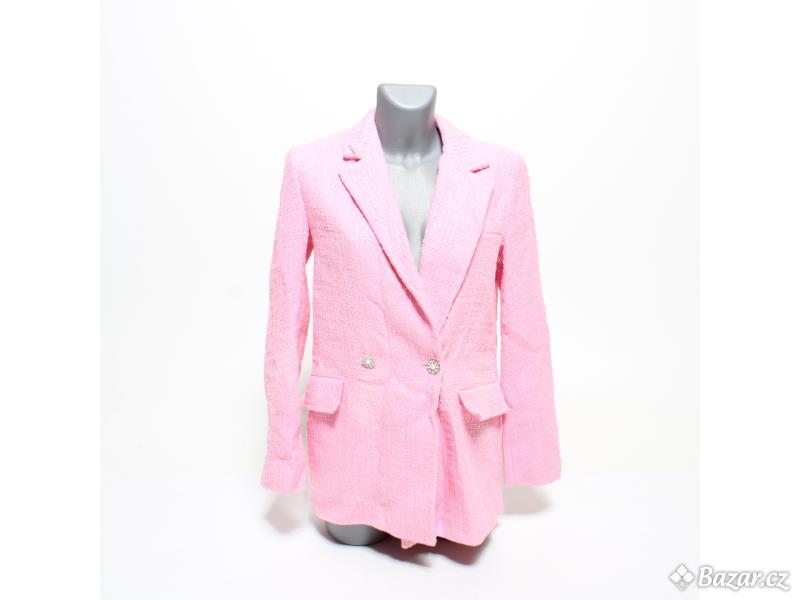 Růžové dámské sako ZARA XL