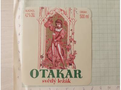  Otakar - světlý ležák Polička - pivní etiketa 