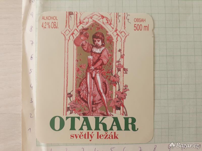  Otakar - světlý ležák Polička - pivní etiketa 