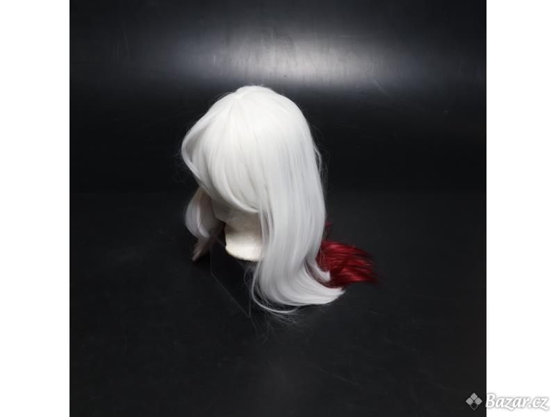 Paruka Smiffys 49118 Deluxe Blood Drip Ombre, dámská, bílá/červená, jedna velikost