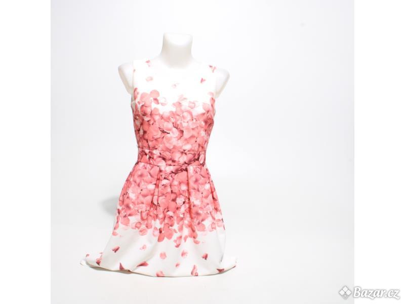Dámské elegantní šaty M květinové