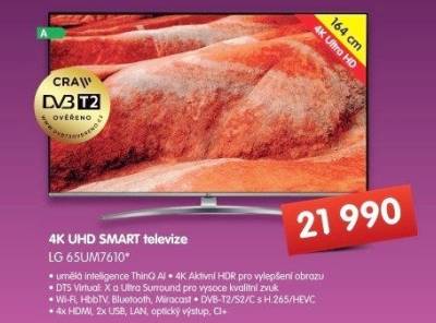 Velká 4K LED TV LG, 164cm, 65