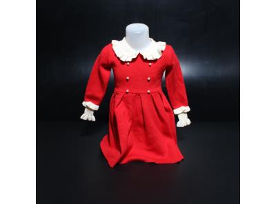 Dětské šaty Smiling Pinker červené vel. 128
