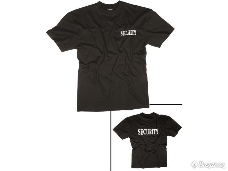 Tričko Mil-Tec Security - černé