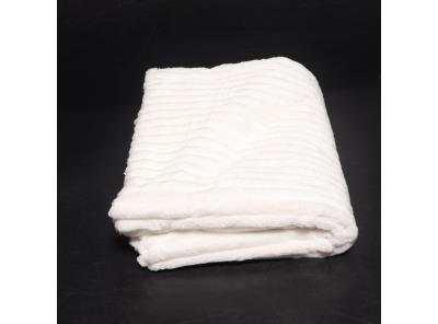 Hebká deka bílá Miulee 125 × 150 cm