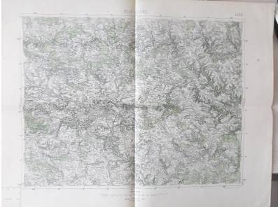 Mapa Velké Meziříčí 1930, měř. 1:75 000