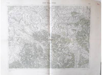 Mapa Český Těšín a Frýdek 1927, měř. 1:75 000 