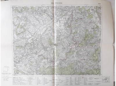  Mapa Nový Jičín (Neu Titschein) 1941-1944, měř. 1:75 000 