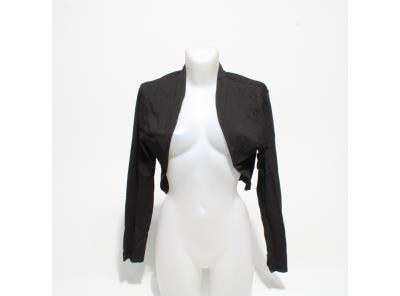 Clearlove dámská bolerka s dlouhým rukávem, slavnostní sako s otevřeným předním dílem, černá