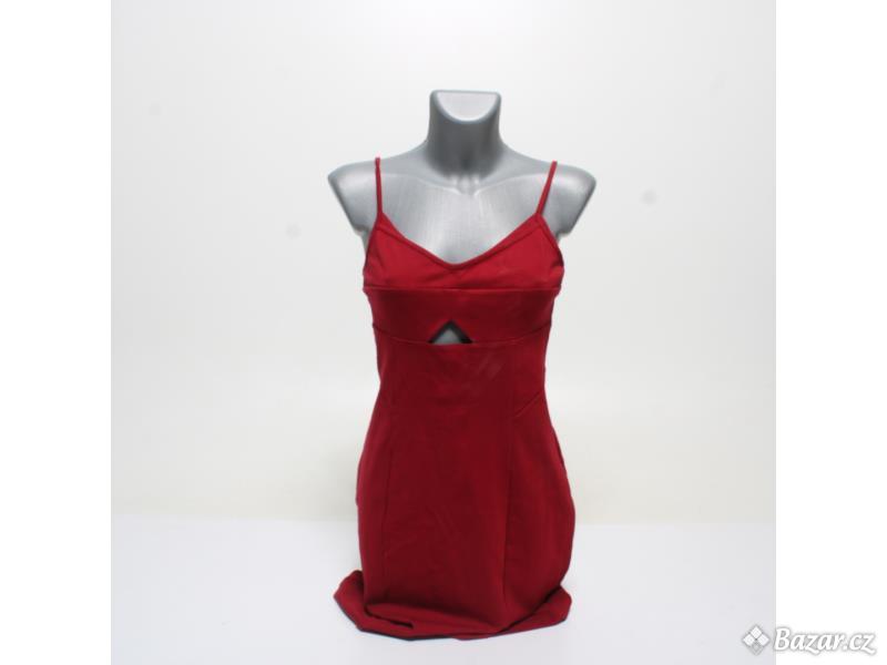 Dámské šaty červené  64EU na ramínka