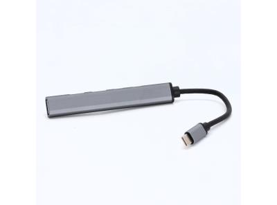 USB C Hub 3.0 5 v 1 šedivá