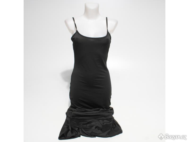 Jednobarevné černé šaty Abingoo 