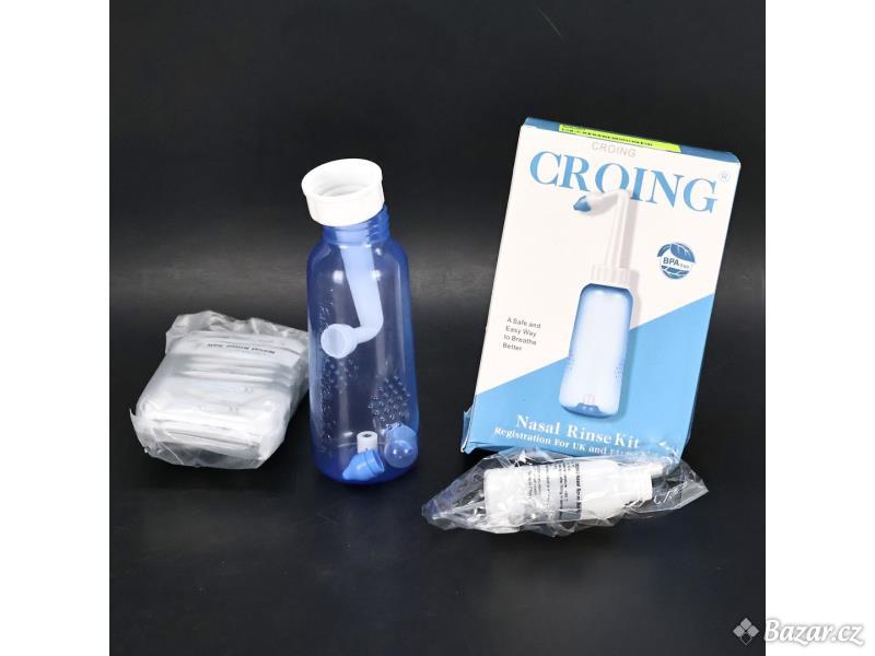 CROING 40 x sůl + 1 x nosní sprcha (300 ml) + 1 x lahvička s nosním sprejem (50 ml) - Neti
