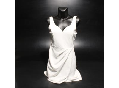 Koktejlové šaty Missufe bílé na ramínka