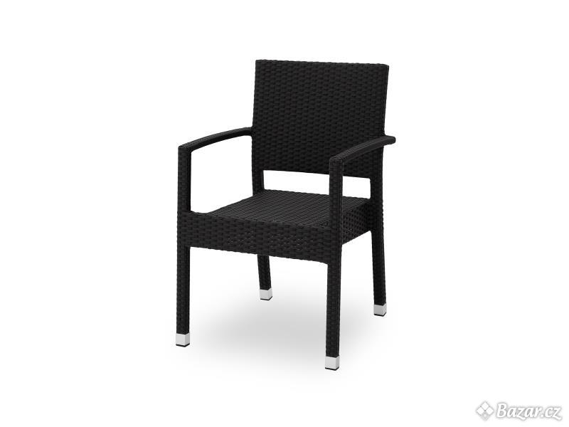 Technoratanová židle LEONARDO černá