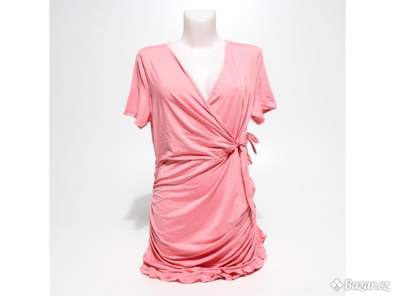 Dámské šaty LIUMILAC růžové, vel. XL