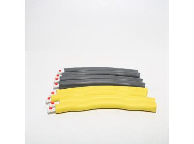 Fitness pneumatika Hula Hoop pro hubnutí Pneumatika Hoola Hup s mini páskou (4 uzly žlutá + šedá)