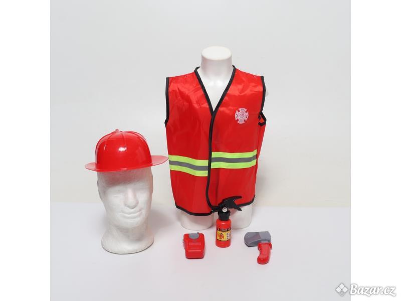 Dětský kostým Janzoom, červený, hasič