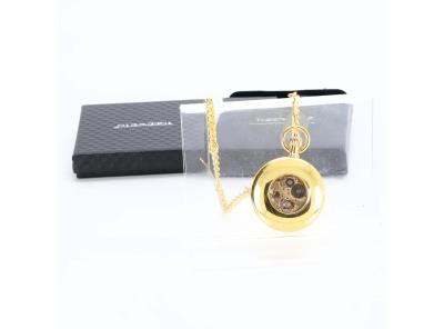Kapesní zlaté hodinky Treeweto Gold057  